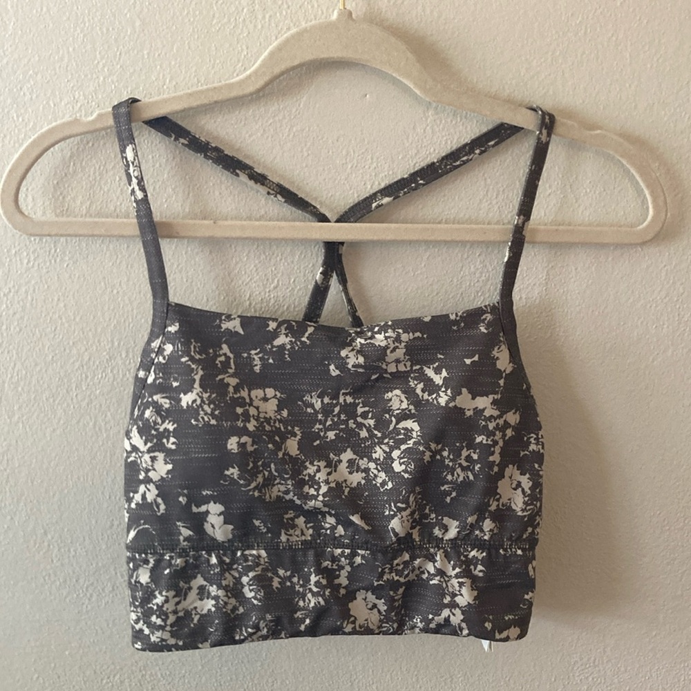 Prana medium sports bra olive green floral Print Women's Medium